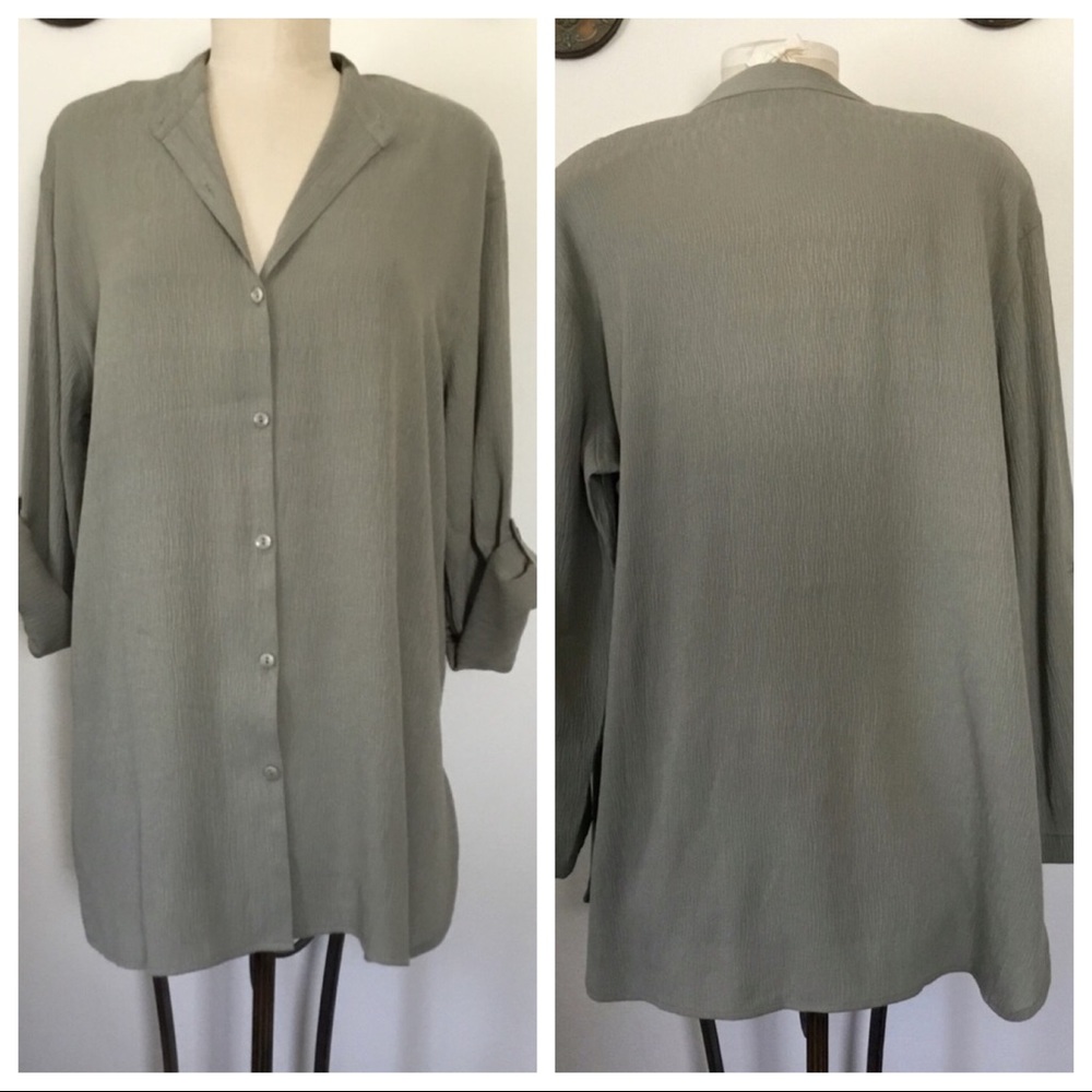 Karen Scott Lg khaki tunic